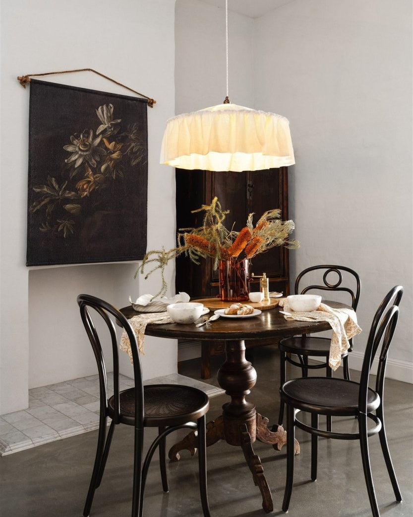 Passion Flowers linen wall hanging - Ramble Interiors