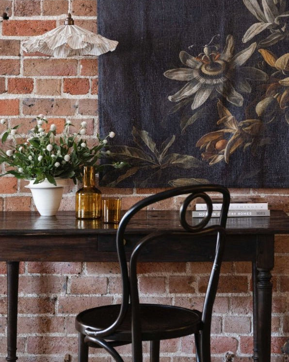 Passion Flowers linen wall hanging - Ramble Interiors