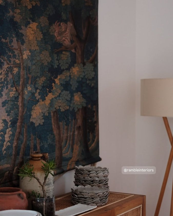 XL Blue Tapestry wall hanging - Ramble Interiors