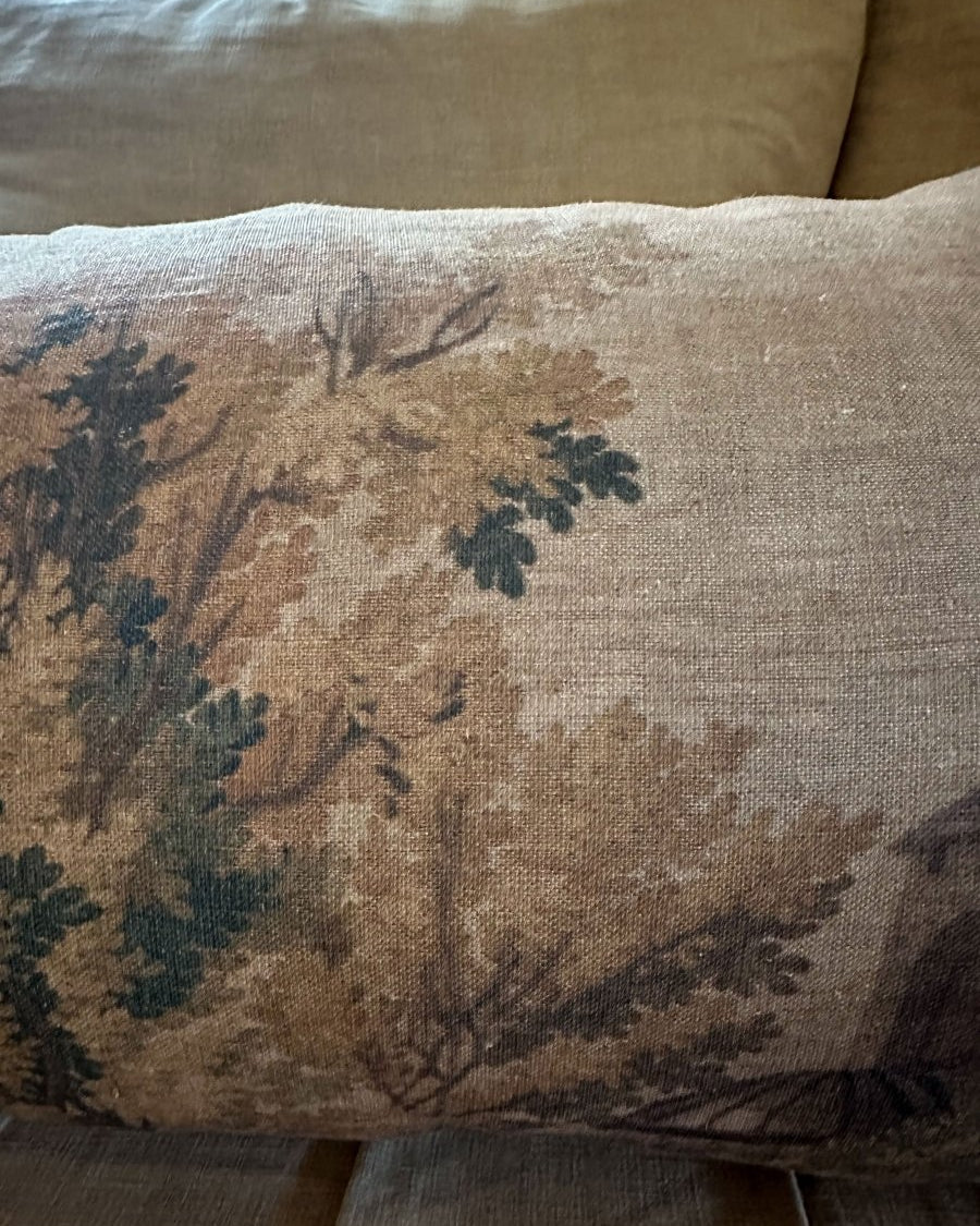 Golden village tapestry cushion - Ramble Interiors