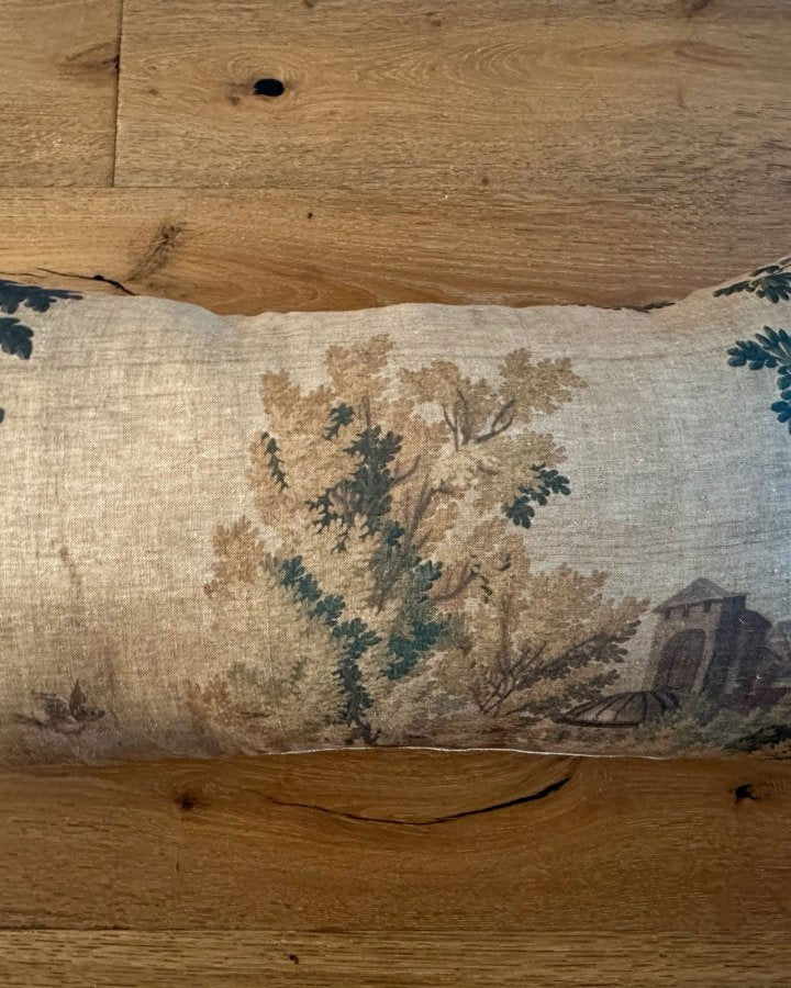 Golden village tapestry cushion - Ramble Interiors