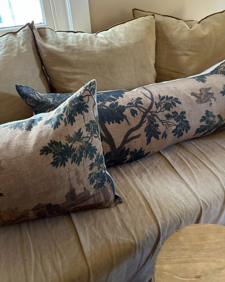 Golden village tapestry cushion - Ramble Interiors