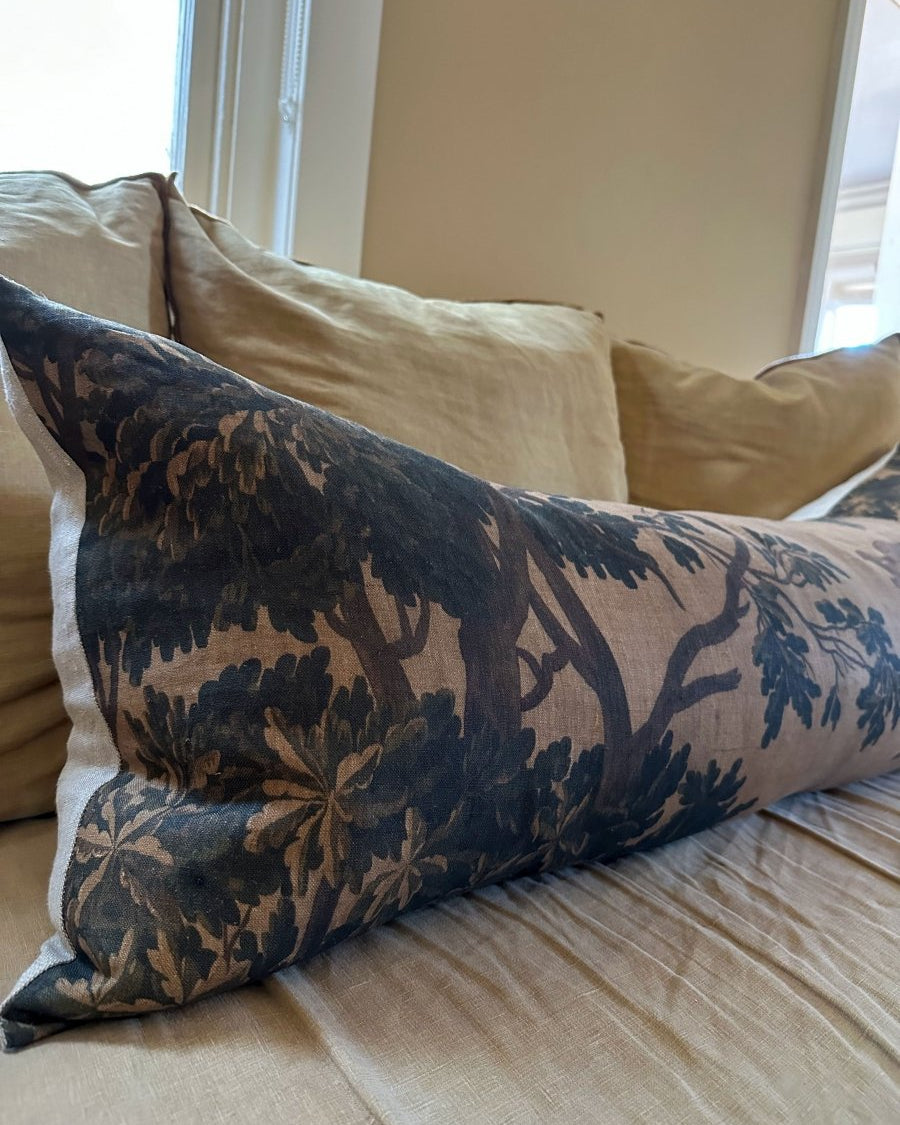 Golden tapestry lumbar cushion - Ramble Interiors