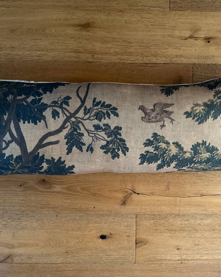 Golden tapestry lumbar cushion - Ramble Interiors