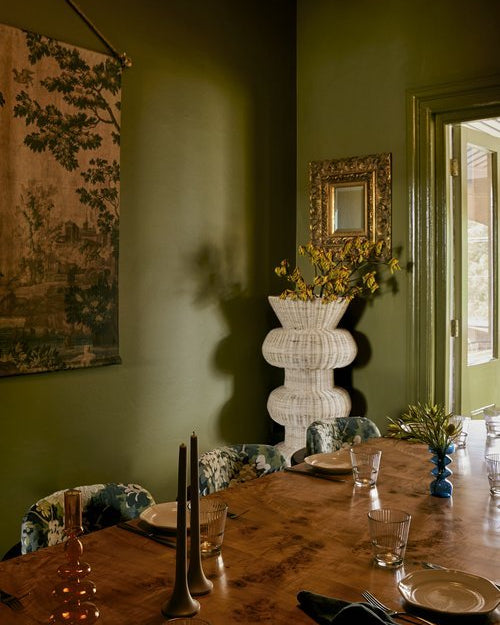 Golden tapestry linen wall hanging - Ramble Interiors
