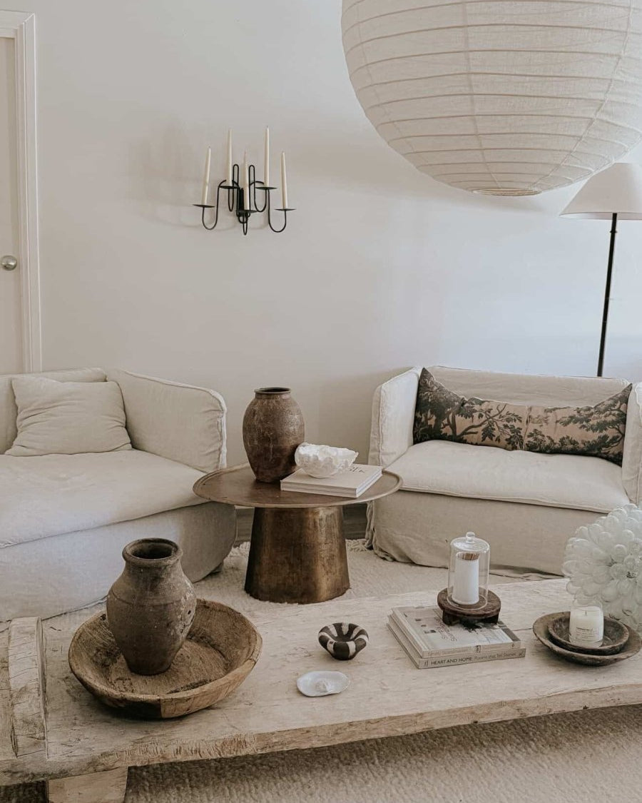 Golden tapestry lumbar cushion - Ramble Interiors