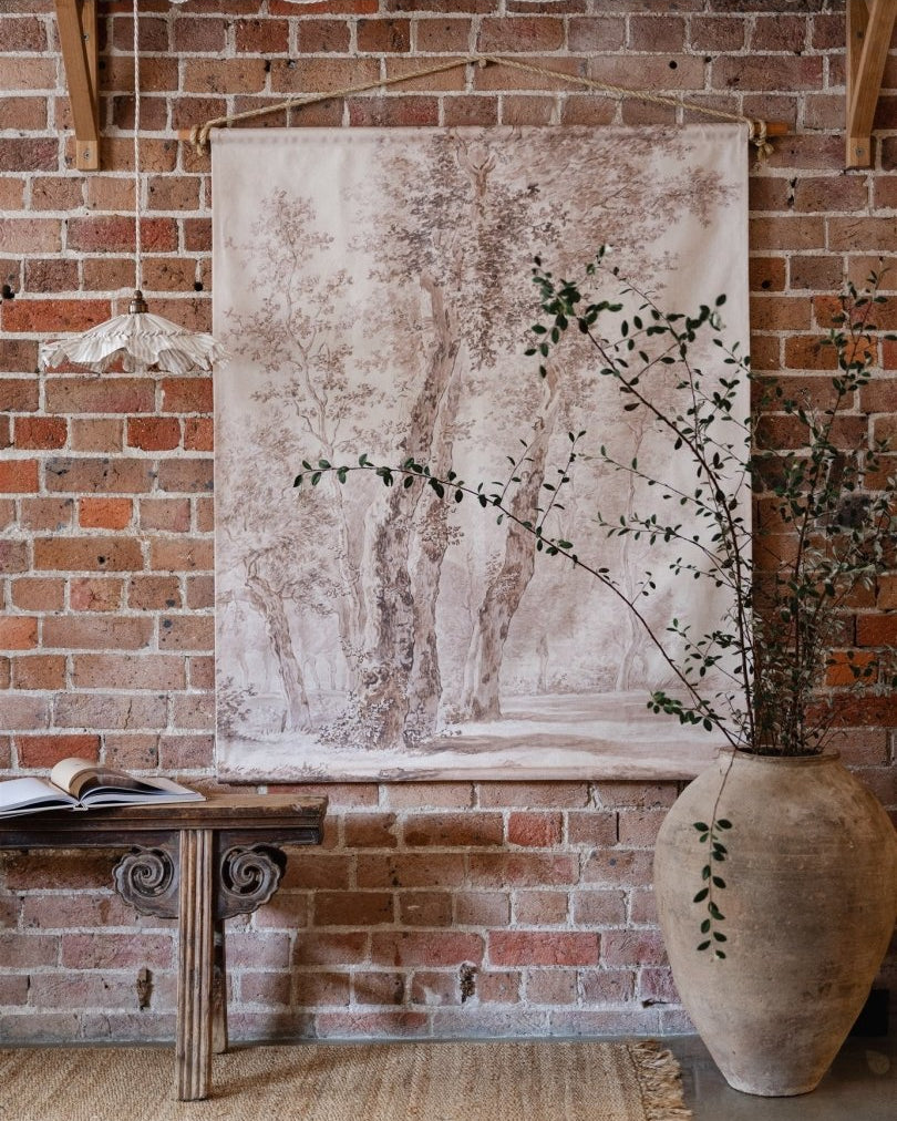 Trees organic canvas wall hanging - Ramble Interiors