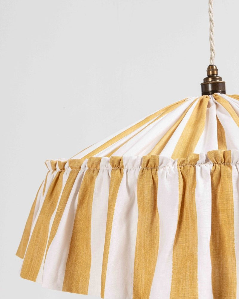 Harriet Stripe ruffle pendant light shade - Ramble Interiors
