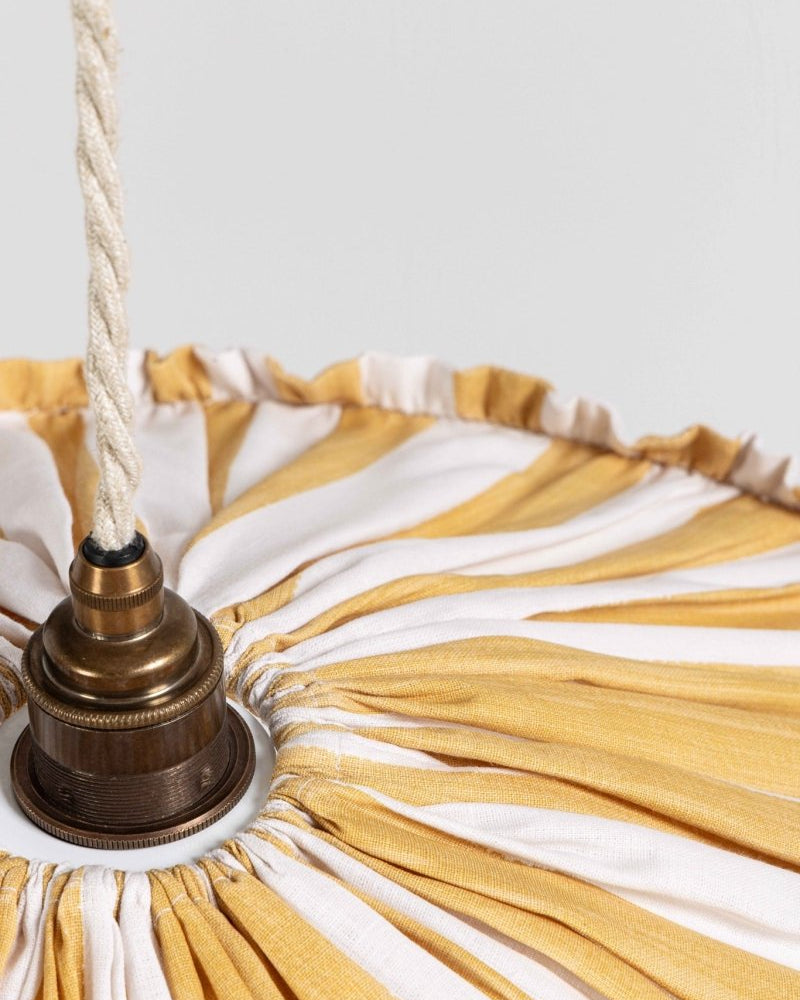Harriet Stripe ruffle pendant light shade - Ramble Interiors