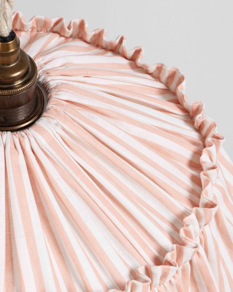 Harriet Stripe ruffle pendant light shade - Ramble Interiors