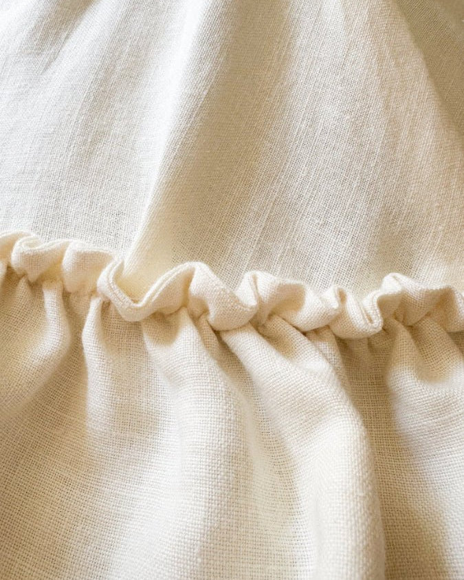 Provence ruffle linen pendant light shade - Ramble Interiors