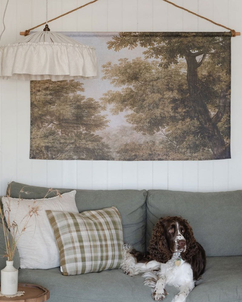 Foliage III Landscape linen wall hanging - Ramble Interiors