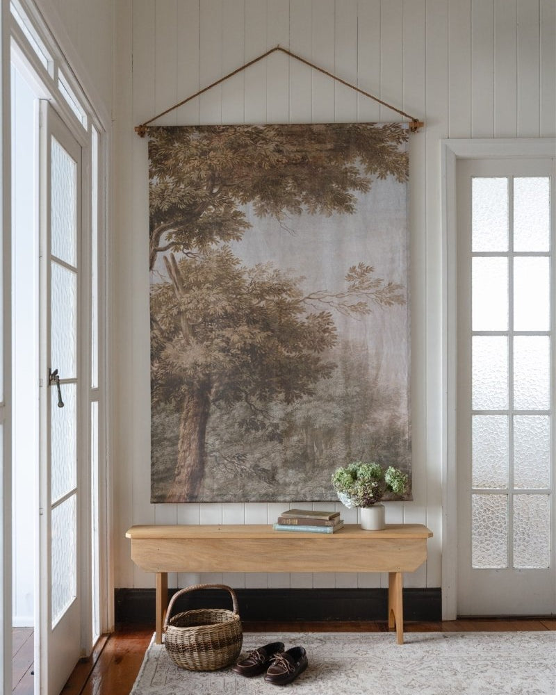 Foliage I Portrait linen wall hanging - Ramble Interiors