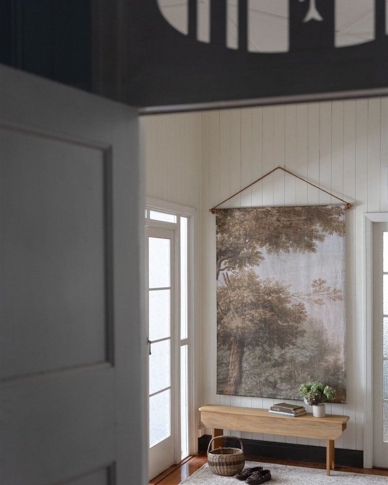Foliage I Portrait linen wall hanging - Ramble Interiors