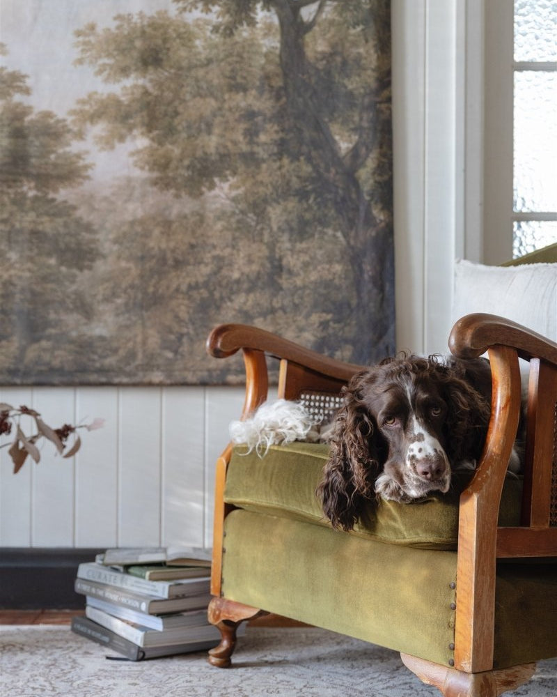 Foliage II Portrait linen wall hanging - Ramble Interiors