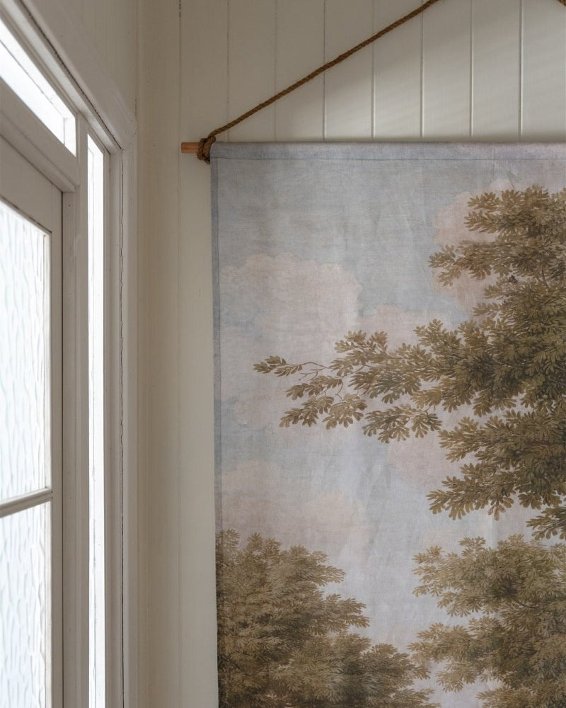 Foliage II Portrait linen wall hanging - Ramble Interiors