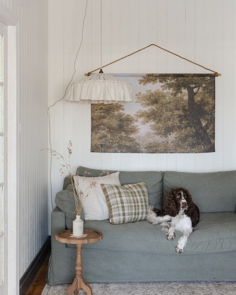 Foliage III Landscape linen wall hanging - Ramble Interiors