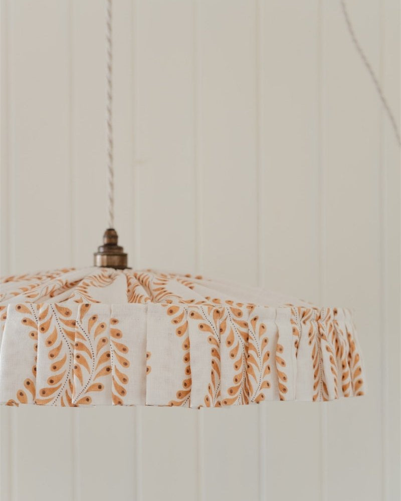 Lydia - shallow pleat pendant light shade - Ramble Interiors
