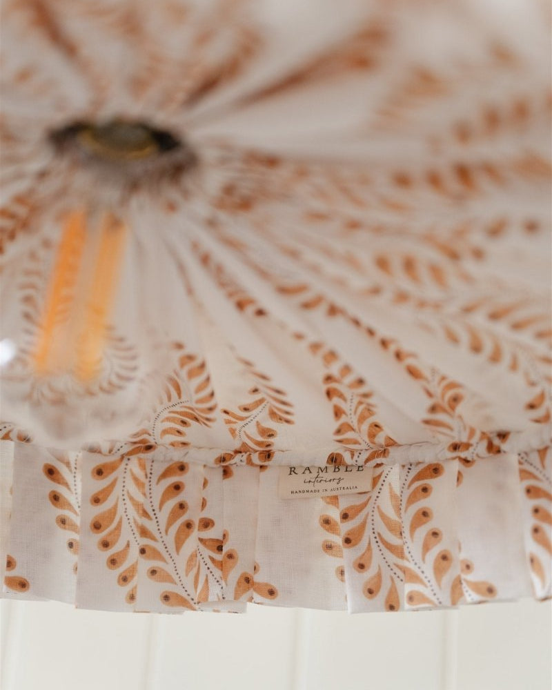 Lydia - shallow pleat pendant light shade - Ramble Interiors