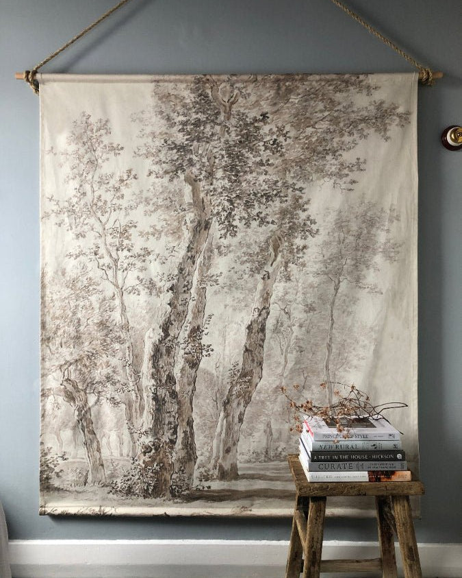 Trees organic canvas wall hanging - Ramble Interiors