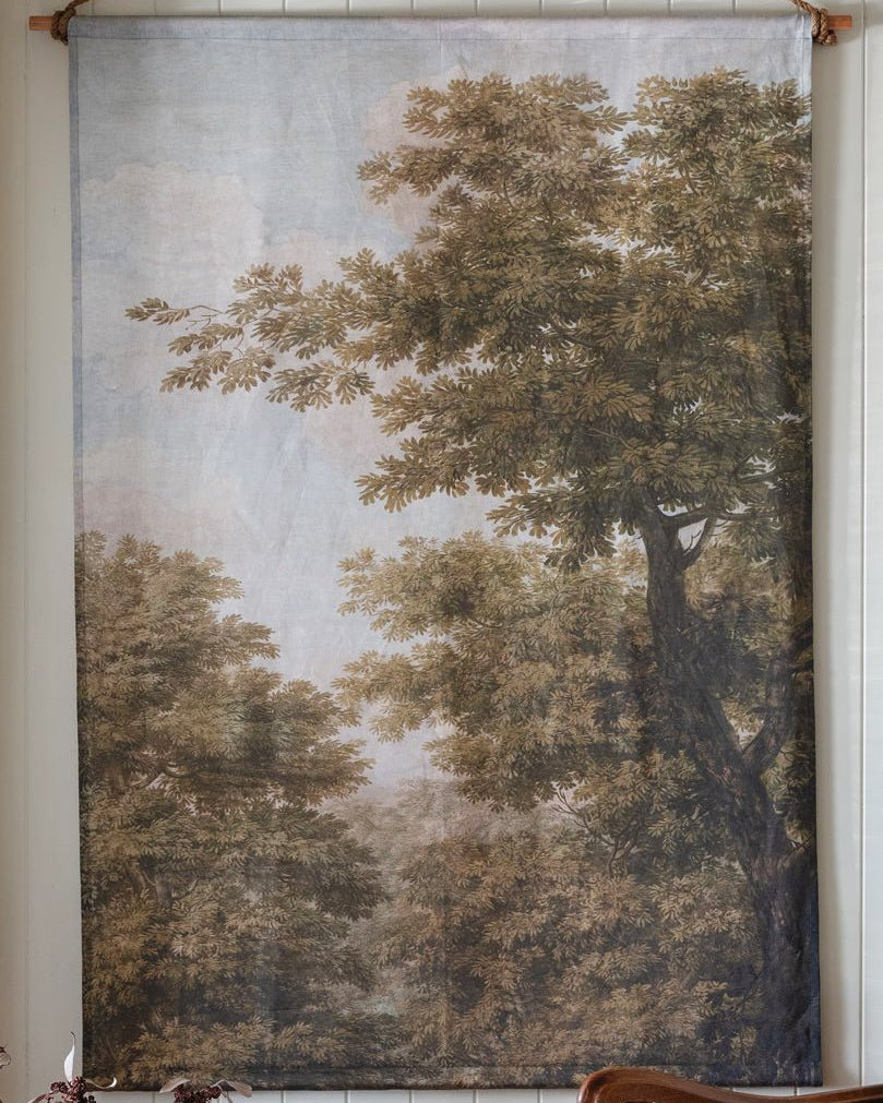 Foliage II Portrait linen wall hanging - Ramble Interiors