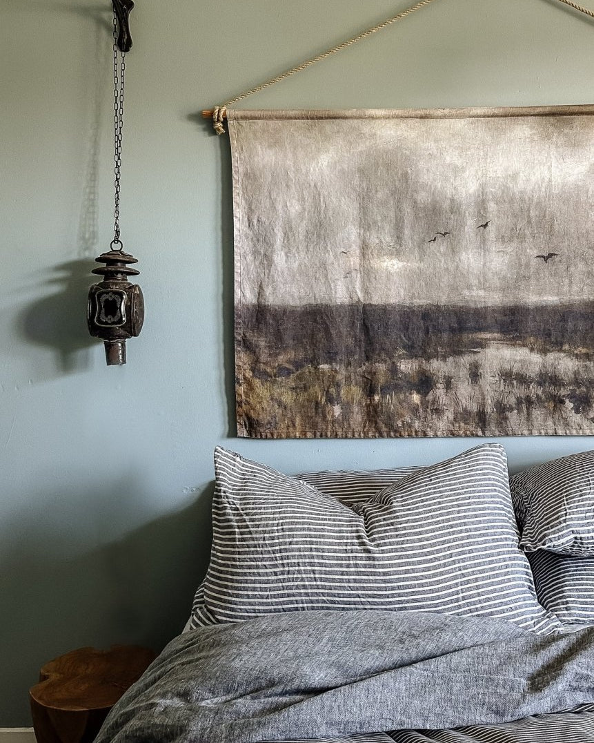 Marshes linen wall hanging - Ramble Interiors