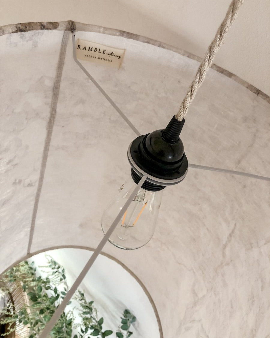 Trees linen pendant light shade II - Ramble Interiors