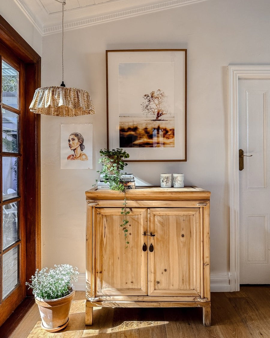 Cotswolds ruffle saffron pendant light shade - Ramble Interiors