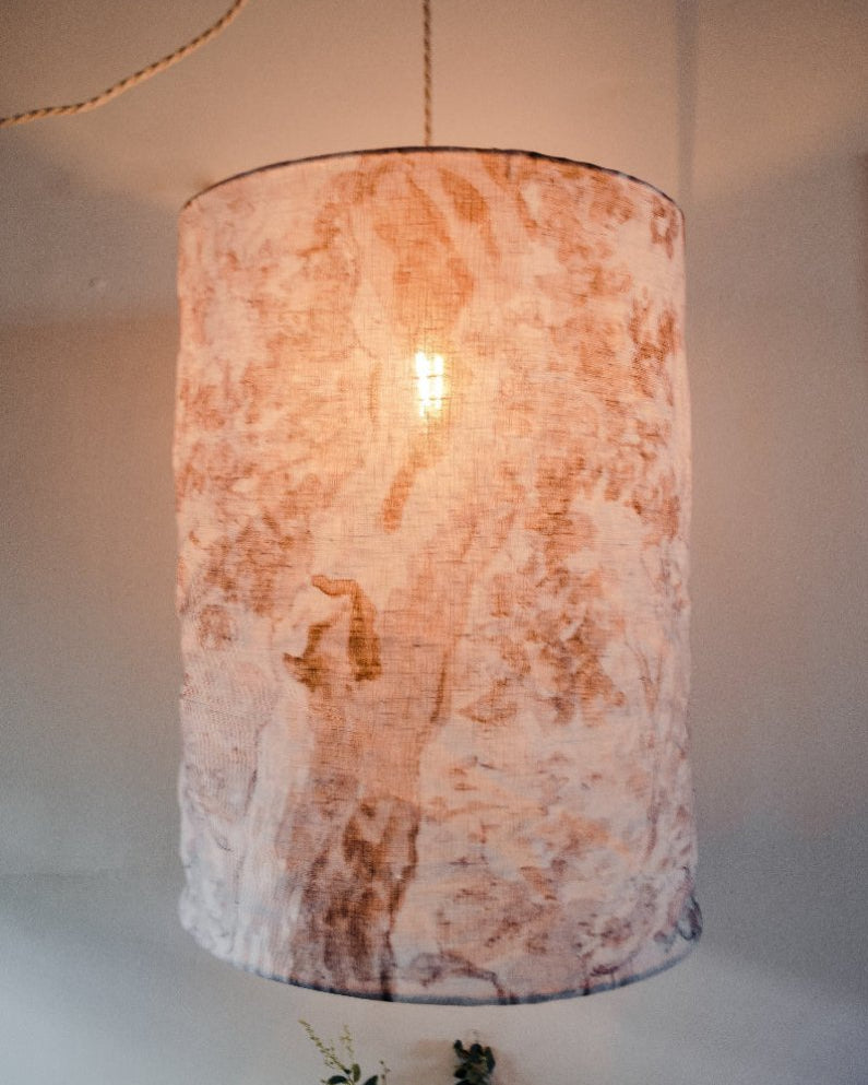 Trees linen pendant light shade I - Ramble Interiors