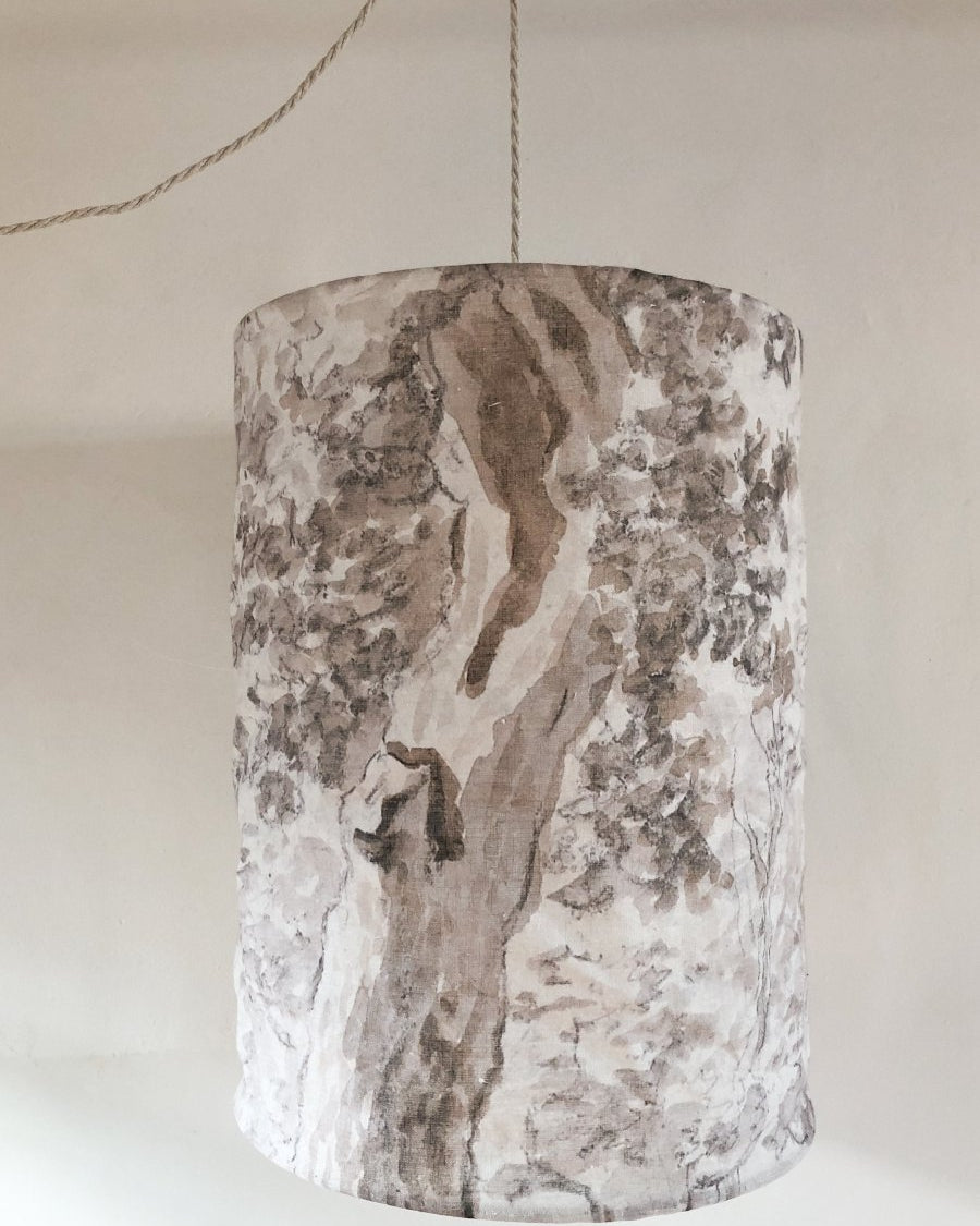 Trees linen pendant light shade I - Ramble Interiors