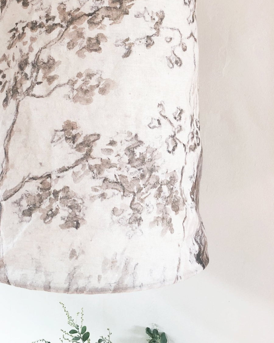 Trees linen pendant light shade II - Ramble Interiors