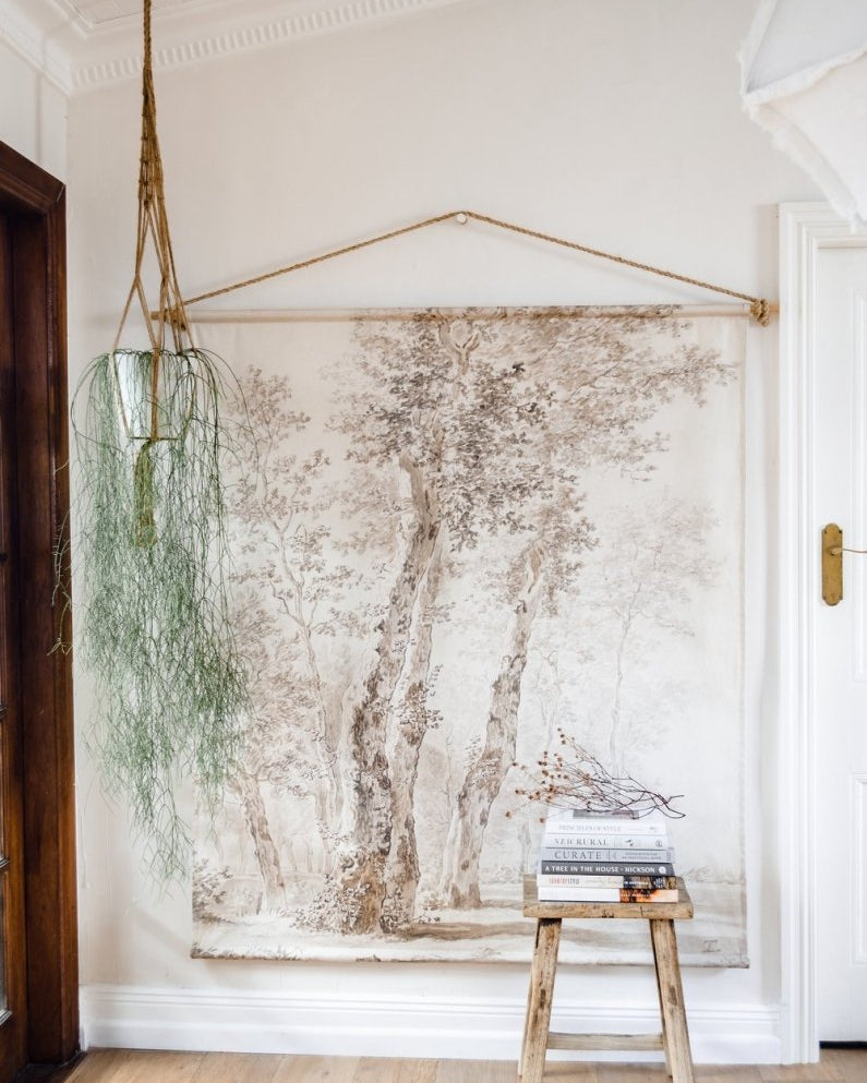 Trees organic canvas wall hanging - Ramble Interiors