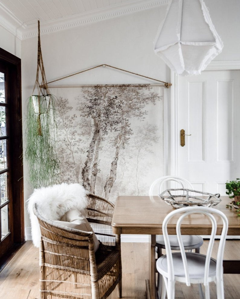 Trees organic canvas wall hanging - Ramble Interiors
