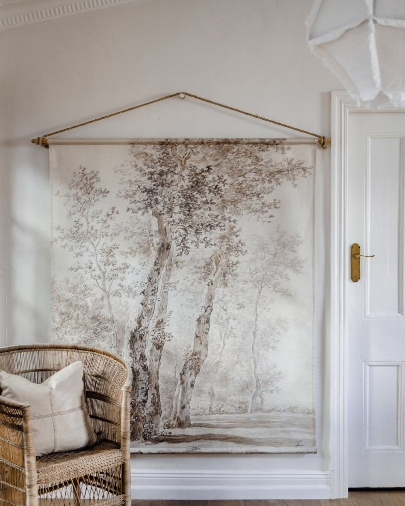 Trees organic canvas wall hanging - Ramble Interiors