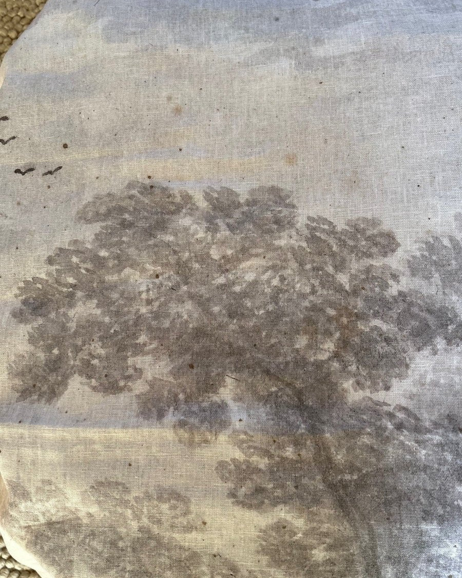 Smokey grey trees linen wall hanging - Ramble Interiors