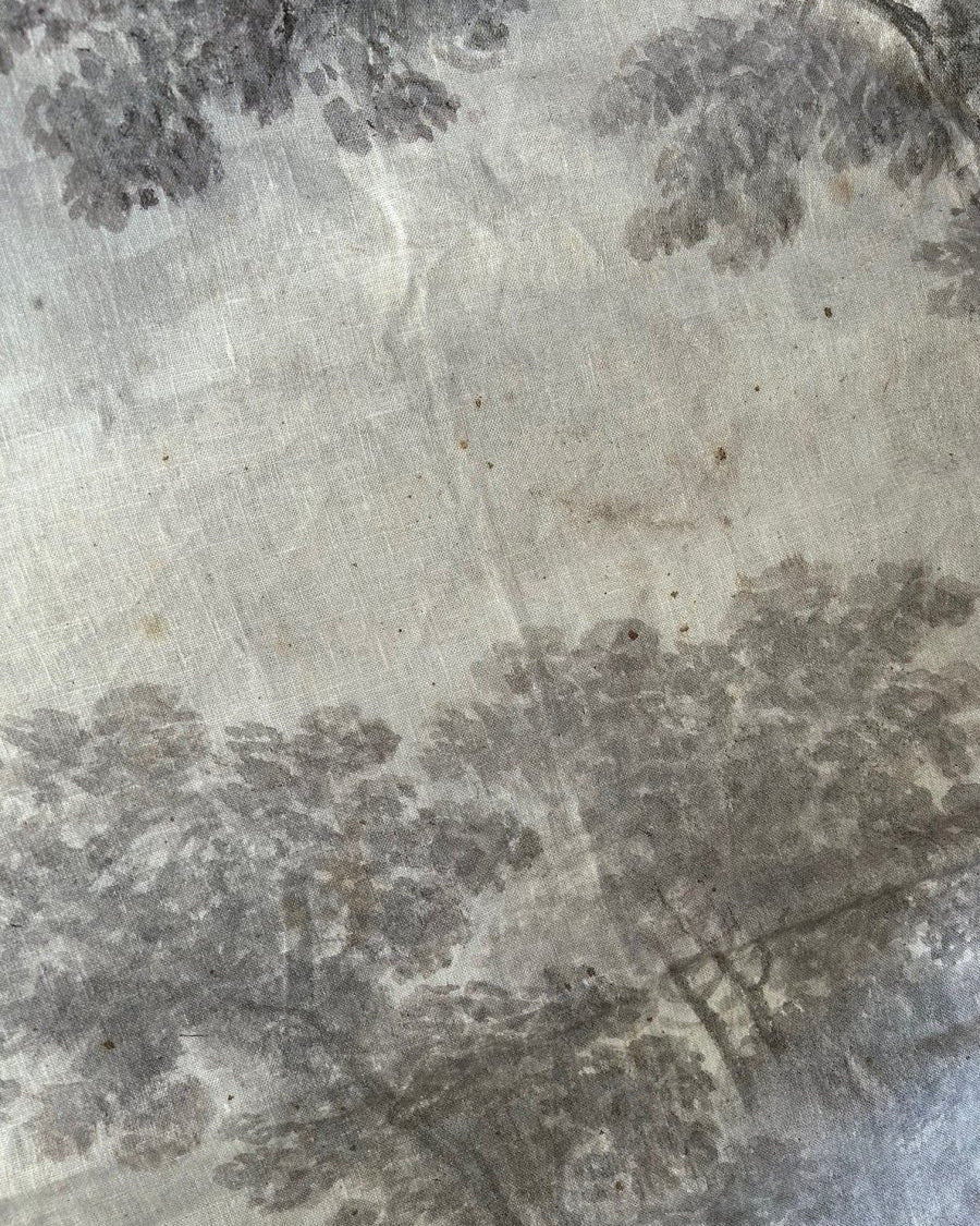 Smokey grey trees linen wall hanging - Ramble Interiors