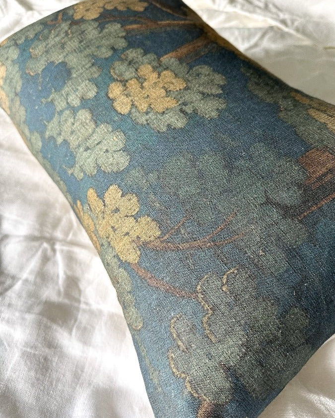 Blue tapestry cushion - Ramble Interiors