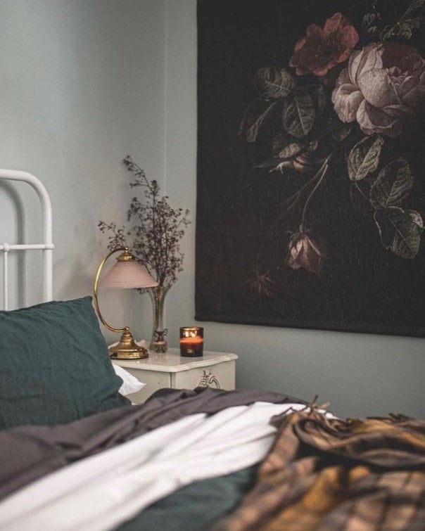 Roses & Insects linen wall hanging - Ramble Interiors