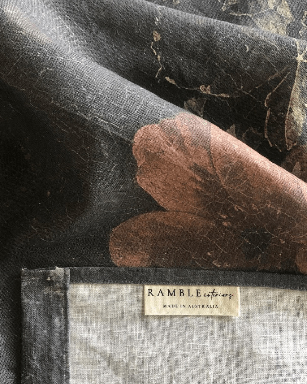 Roses & Insects linen wall hanging - Ramble Interiors