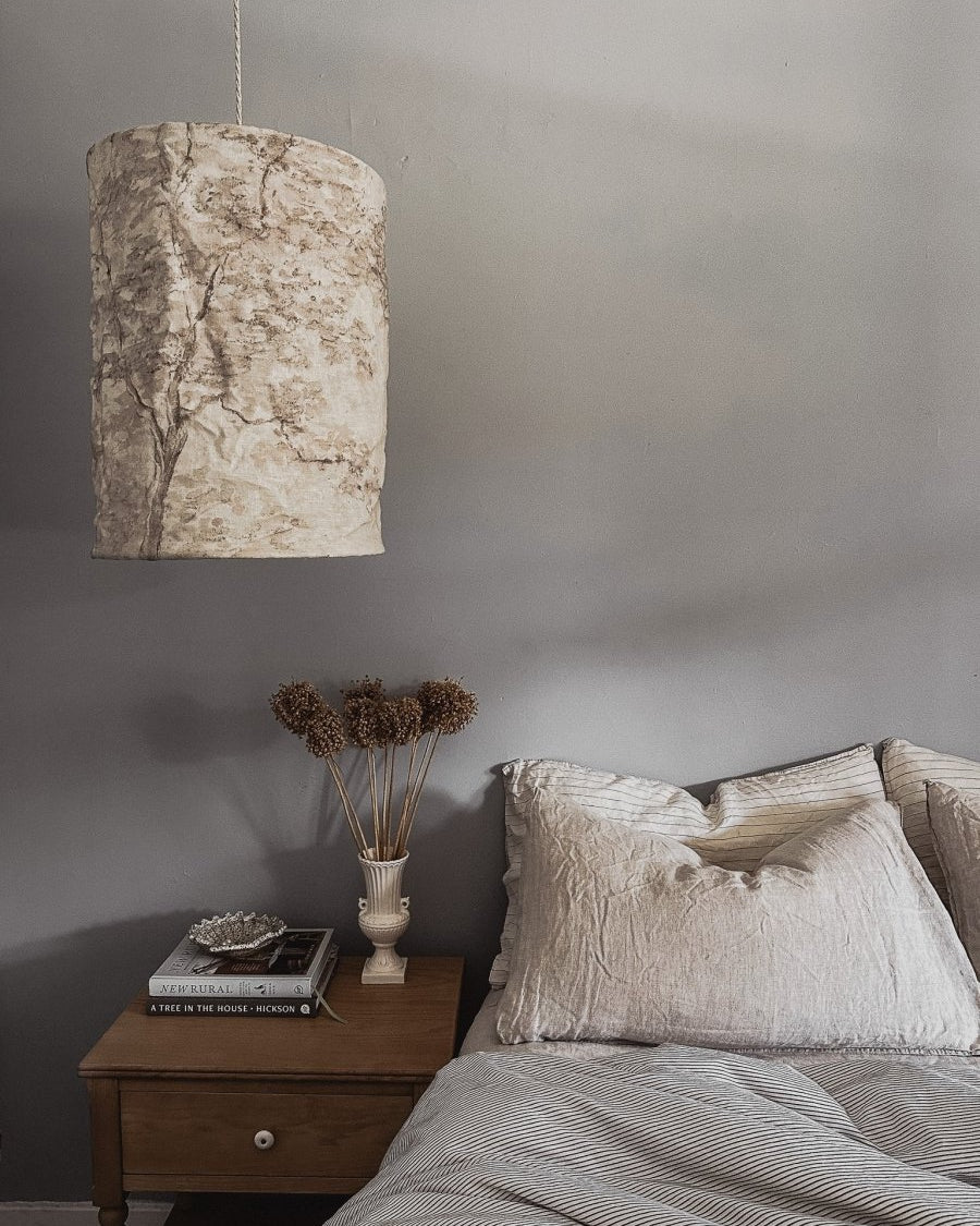 Trees linen pendant light shade I - Ramble Interiors