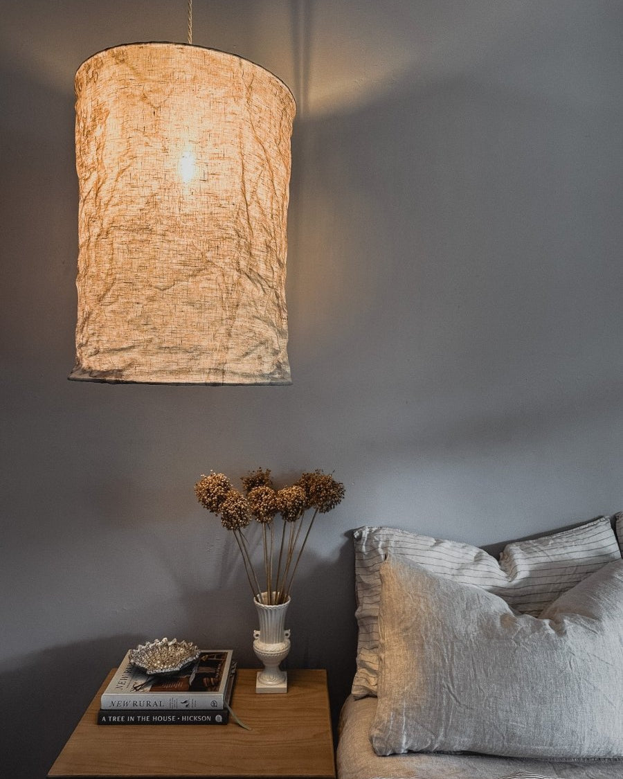 Trees linen pendant light shade I - Ramble Interiors