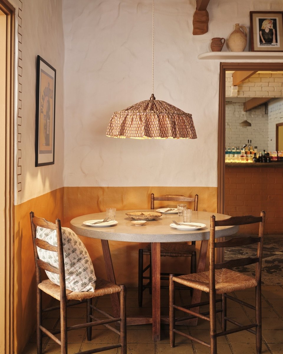 Walter G ruffle pendant light shade - Ramble Interiors