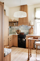 Vaucluse ruffle linen pendant light shade ivory 50CM - 1M DIA - Ramble Interiors