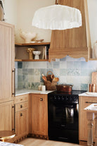 Vaucluse ruffle linen pendant light shade ivory 50CM - 1M DIA - Ramble Interiors