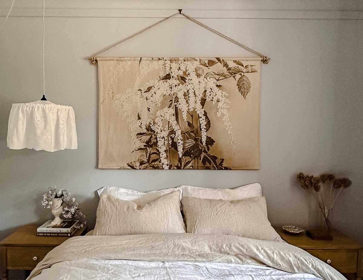 Betsy floral linen wall hanging - landscape - Ramble Interiors