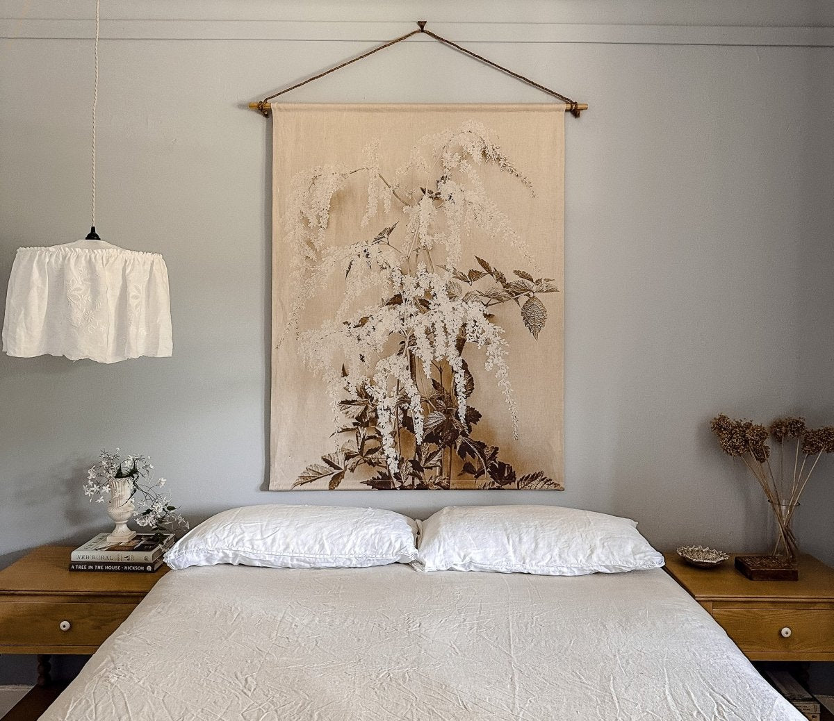 Betsy floral linen wall hanging - Ramble Interiors
