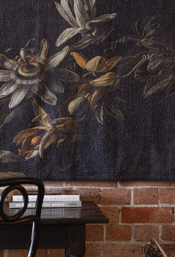 Passion Flowers linen wall hanging - Ramble Interiors