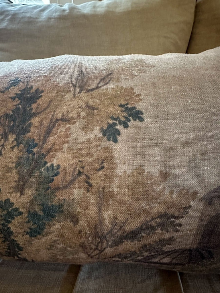 Golden village tapestry cushion - Ramble Interiors
