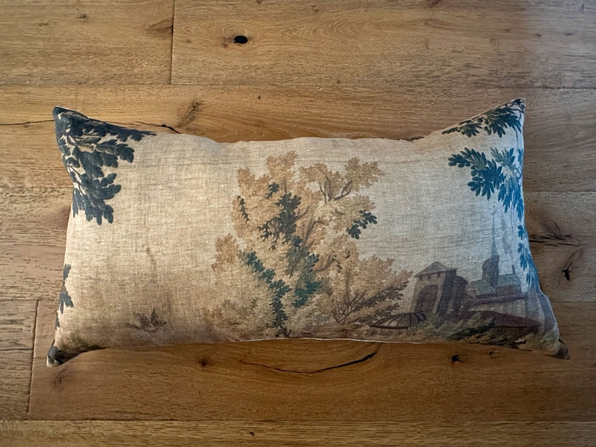 Golden village tapestry cushion - Ramble Interiors