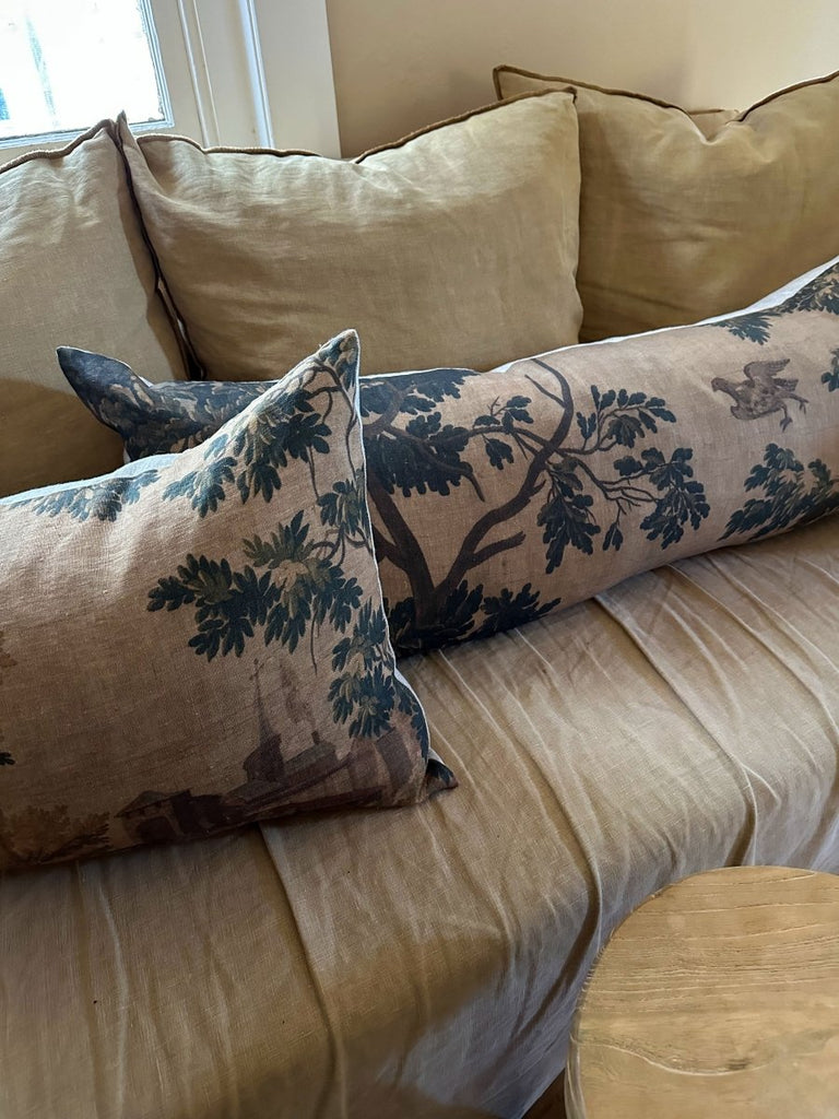 Golden village tapestry cushion - Ramble Interiors